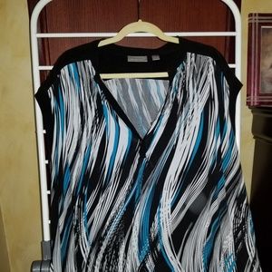 Dynamic Brushstroke Sleeveless Top